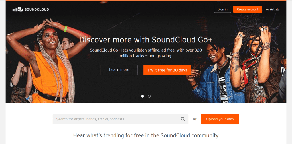 mejor app podcast gratis SoundCloud